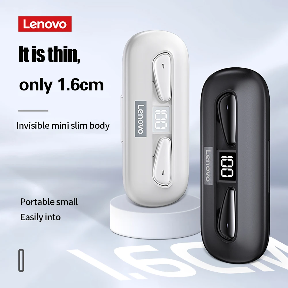 

Original Lenovo XT95 TWS Bluetooth Headset with Microphone Earplugs Touch Wireless Ultra-Thin Digital Display Sports Headset