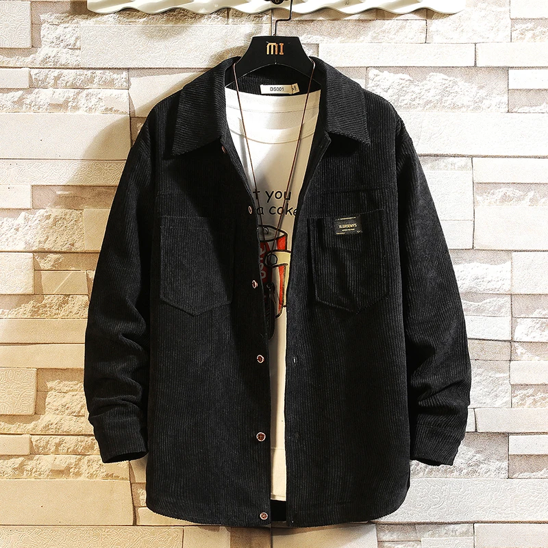 

Men's Long Sleeve Punk Loose Japanese Streetwear Fashion 2023 HIP HOP Casual Black Shirts Plus OverSize M-5XL