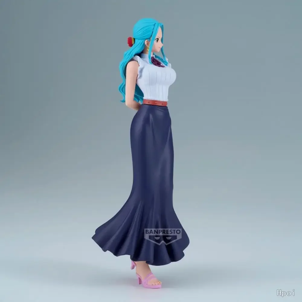 Фото Оригинальная фигурка Bandai One Piece DXF The Grandline Series Extra Nefeltari Vivi, аниме-фигурка, игрушки для мальчиков и девочек, подарки для детей №3