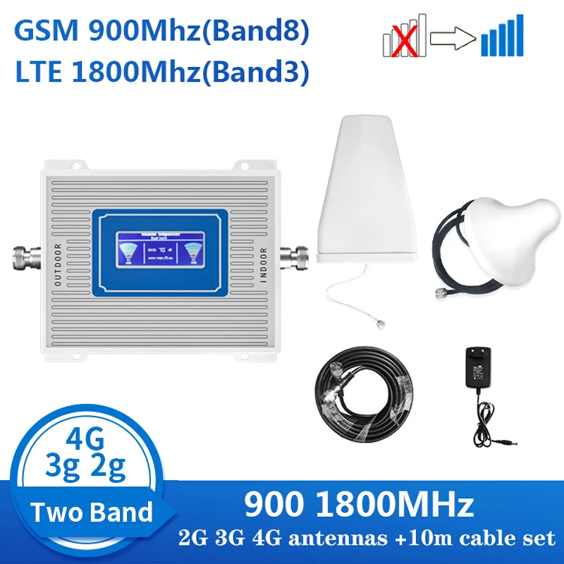 

Band 20 Band 8 Europe 800 900 Mhz Signal Booster LTE 800 1800 Cellular Signal Repeater 2G 3G 4G 900 1800 Dual Band LTE Amplifier