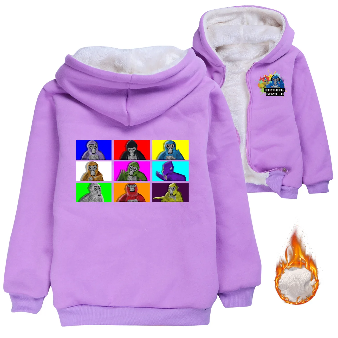 Детские куртки Gorilla Tag зимняя толстовка для мальчиков плотные пальто теплая
