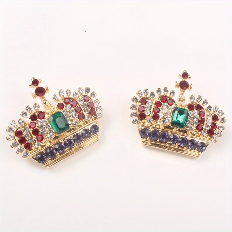 Женская брошь в виде короны цвет ассортименте