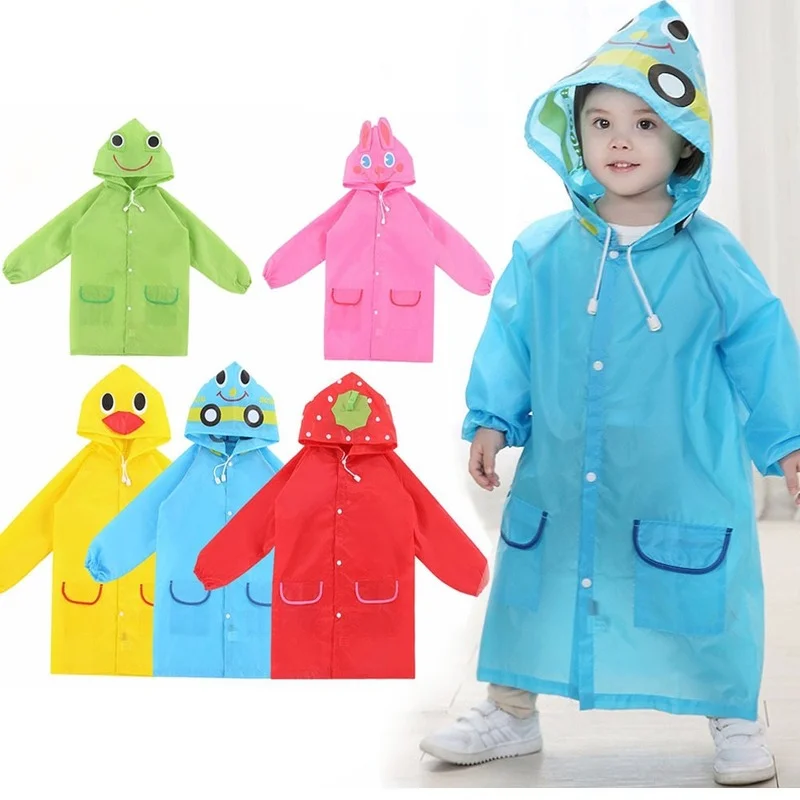 

One-piece Raincoat Cartoon Animal Children Outdoor Waterproof Rain Coat Clothes Baby Boys Girls Jacket Coat Rainwear Rainsuit