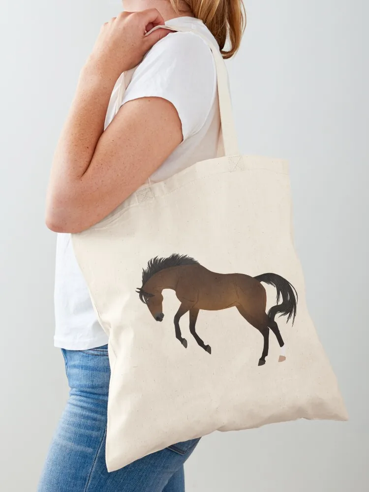 Фото Сумка-тоут Bucking Bay Thoroughbred - Equine Rampaige, эстетичная сумка для покупок, сумки на заказ №1