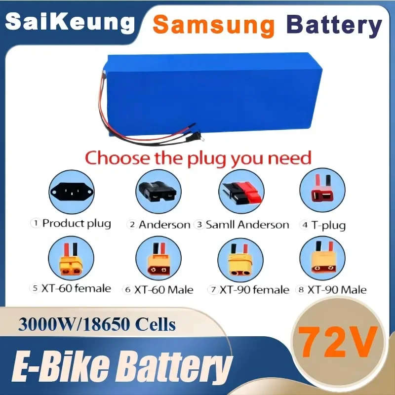 72 В 20 Ач 30 40 50 60 АчE-Bike Batterij Li-Ion 18650 ebike Conversie Kit 350 Вт-3000 Вт Bafang High Power Bescherming