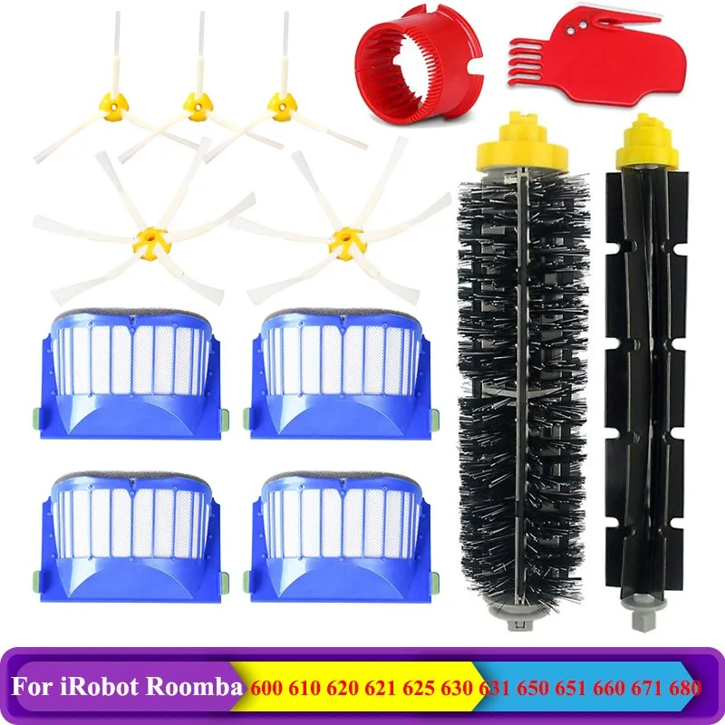 

Filter HEPA Side Brush For iRobot Roomba Vacuum Cleaner Parts Main Brush 600 610 620 621 625 630 631 650 651 660 671 680 690