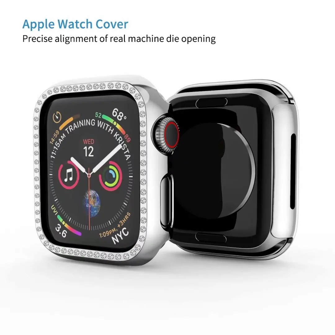 Чехол для Apple Watch Series 3 4 7 5 PC тонкий чехол iWatch защитная пластиковая рамка 40 мм 44 45 42
