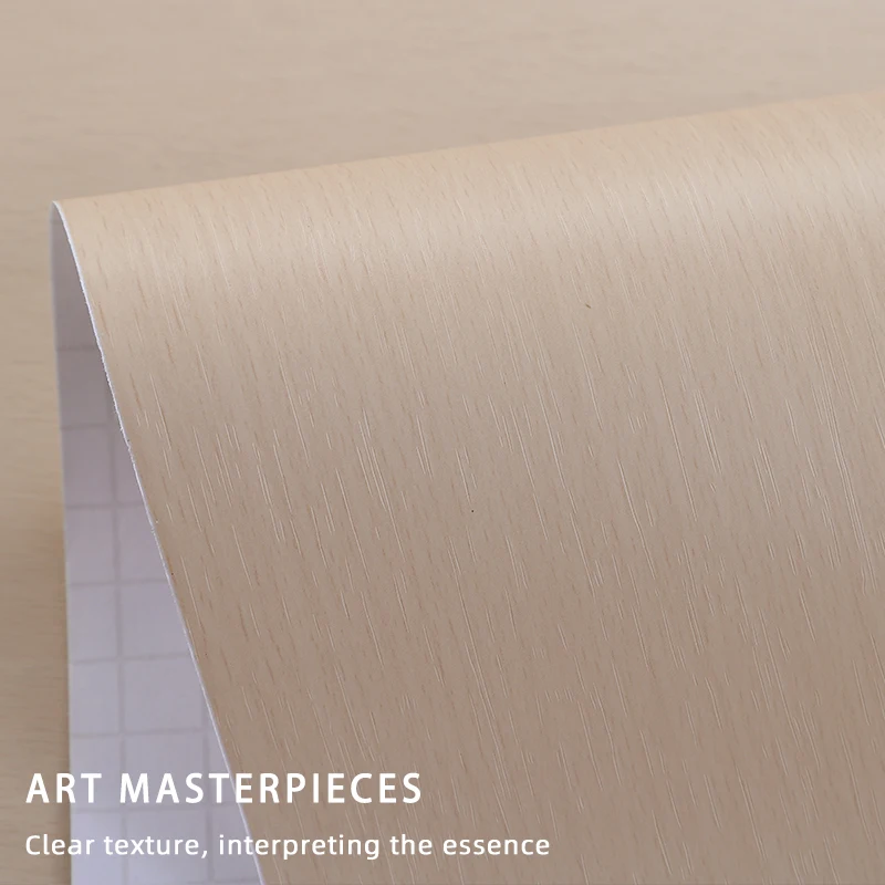 1 рулон бежевых наклеек с текстурой древесины можно разрезать настенные