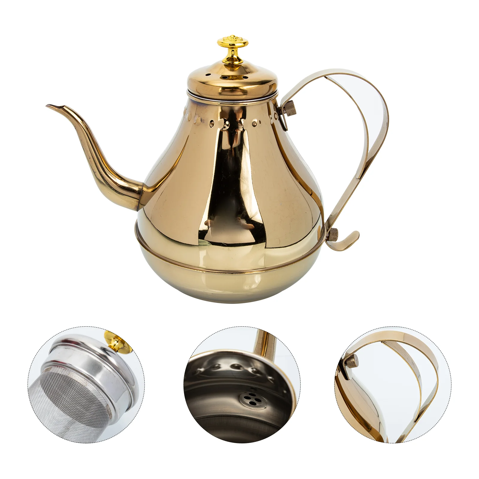 

Stainless Steel Tea Kettle Large Capacity Tea Pot Home Tea Pot with Strainer