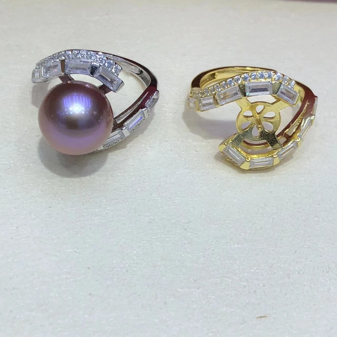 Регулируемое кольцо из серебра 925 пробы