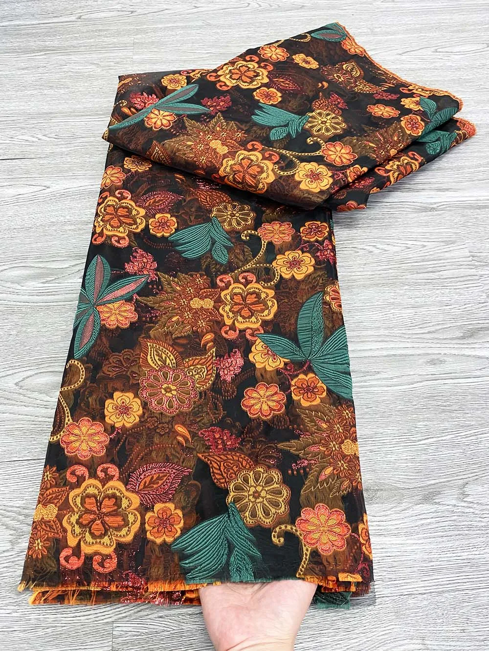 

Ulifelace Gilding Tulle Organza Nigerian Jacquard Brocade Tissued African French Lace Fabric Embroidery Occasion Dress F3526