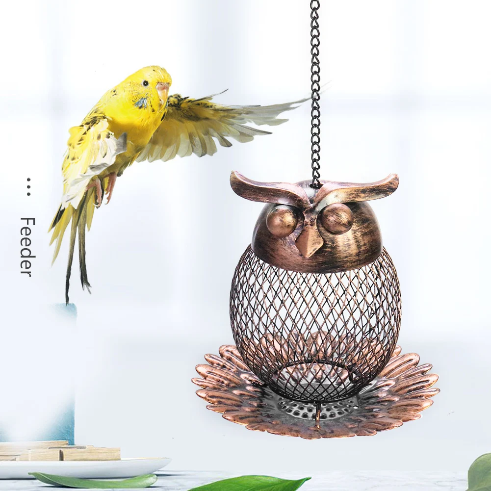 

Bird Feeder Wrought Iron Owl Hummingbird Outdoor Garden Hanging Decor Pet Supplies Birds Accessories Food Drinkers For Bird Gift