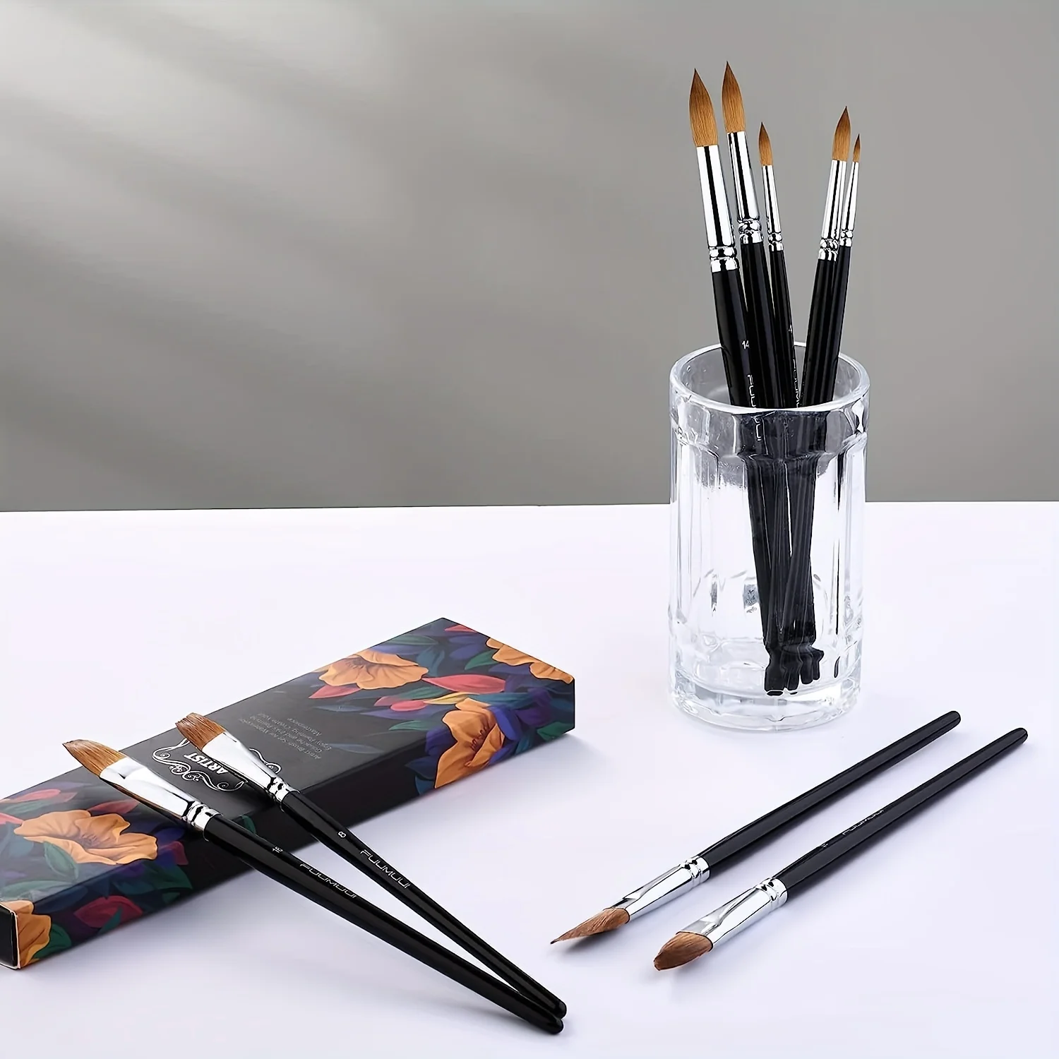 Kolinsky акварельные кисточки Set-9pcs профессиональные искусственные волосы для