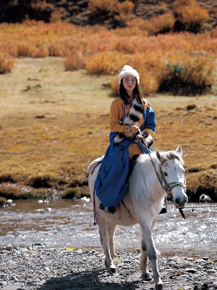 Традиционная Классическая тибетская одежда новая рубашка хлопковая льняная