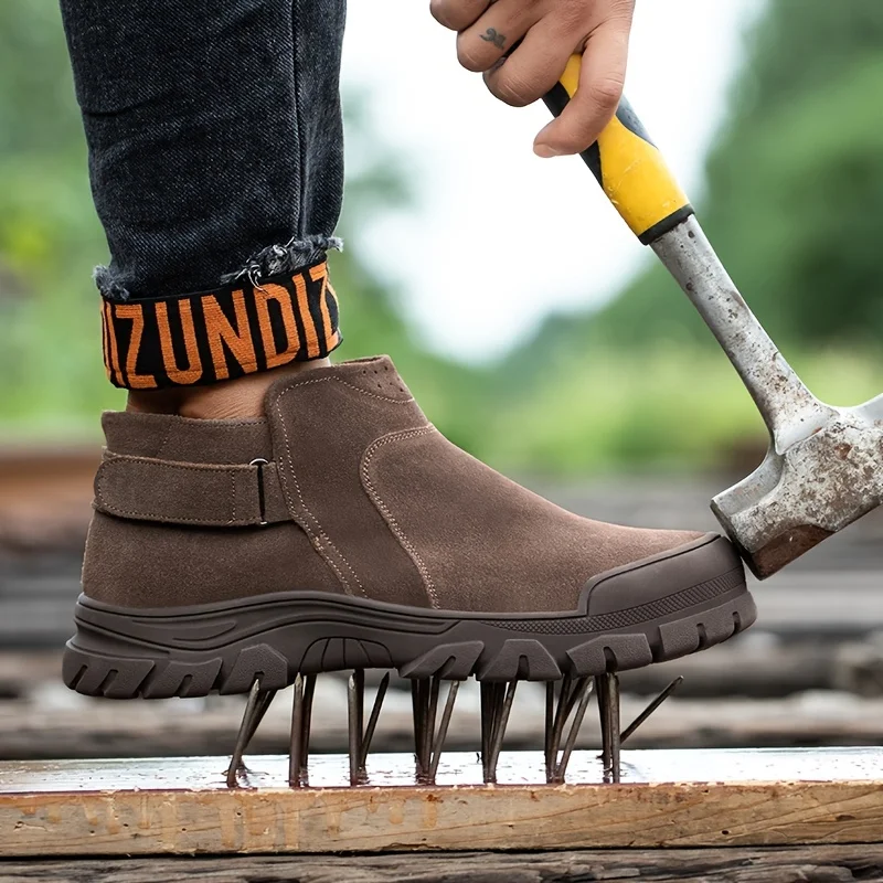 

Steel Toe Boots, Anti-Smashing And Anti-Puncture Safety Boots, Indestructible Comfortable Working Shoes work safety shoes