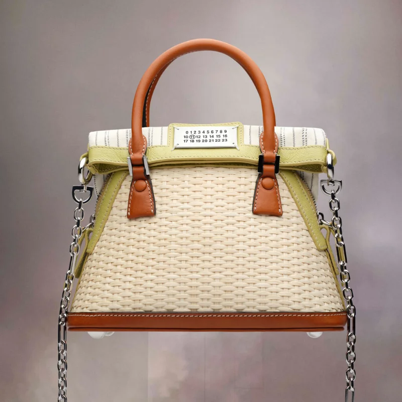 Luxury Margiela 5AC MICRO 5AC Vine Woven Crossbody Bags Women's 23SS Summer Fashion Contrast Color Design Handbag Shoulder Bag