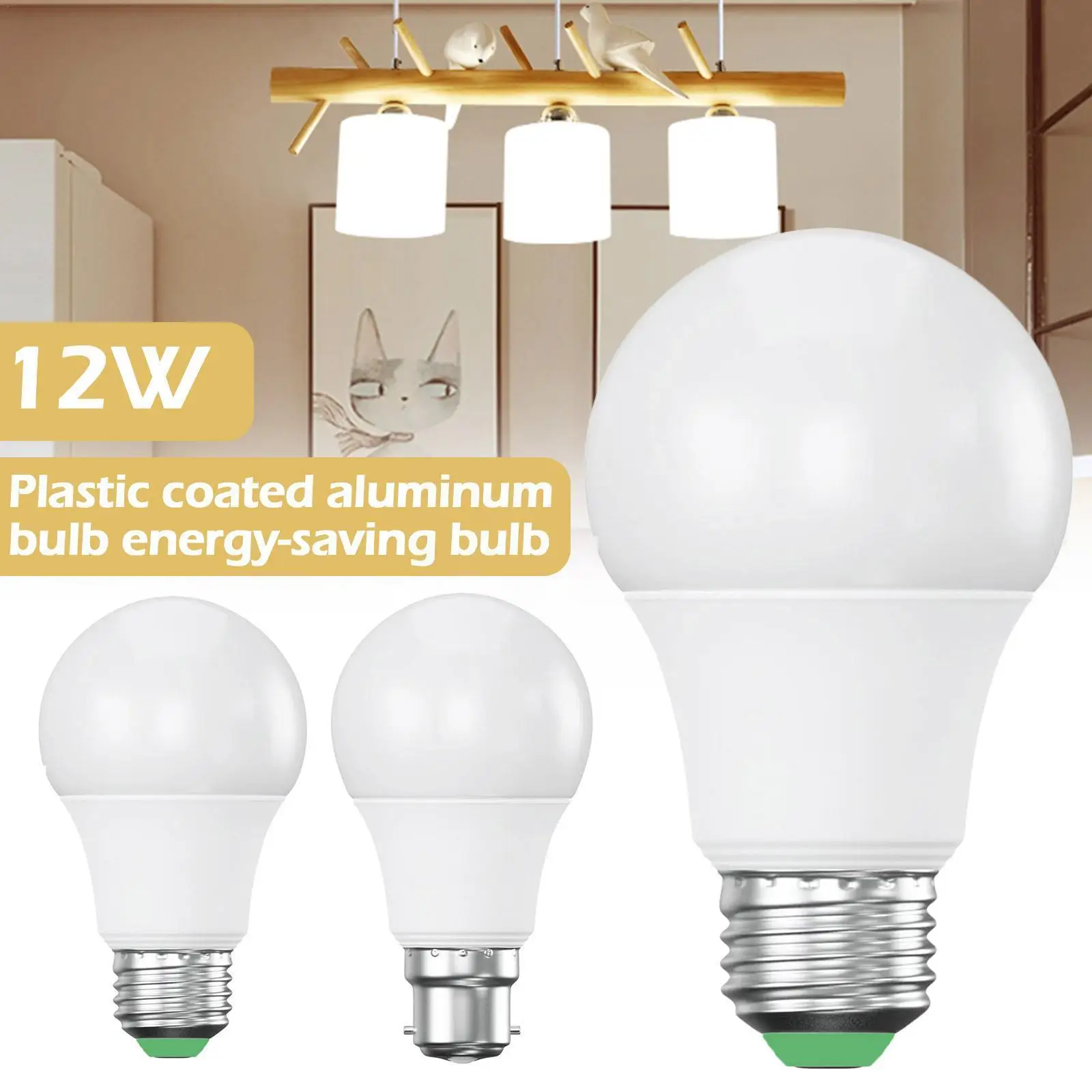 

1pc Led Bulb Lamps E27 B22 AC220V Light Real Power 12W Warm White Cold White Day LightLampada For Home C1V7