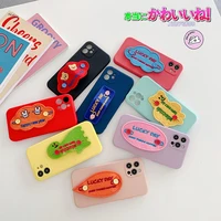 girl ins cartoon back sticker cute mobile phone case holder lazy desktop creative folding detachable mobile phone holder