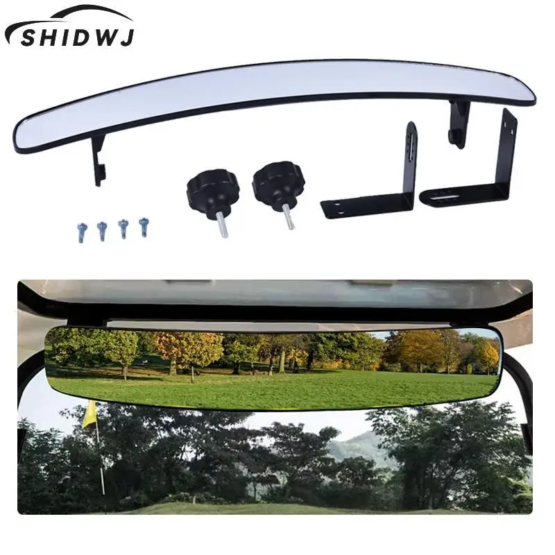 

1pc Golf Cart Rear View Mirror, 180 Degree Rear View Mirror 16.5" Extra Wide More Safety High Quality Easy To Install Mirror