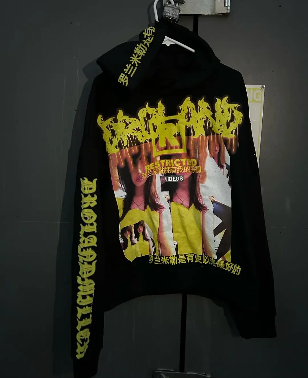 Drolandmiller панк готические толстовки женские уличные топы гранж пары толстовка в