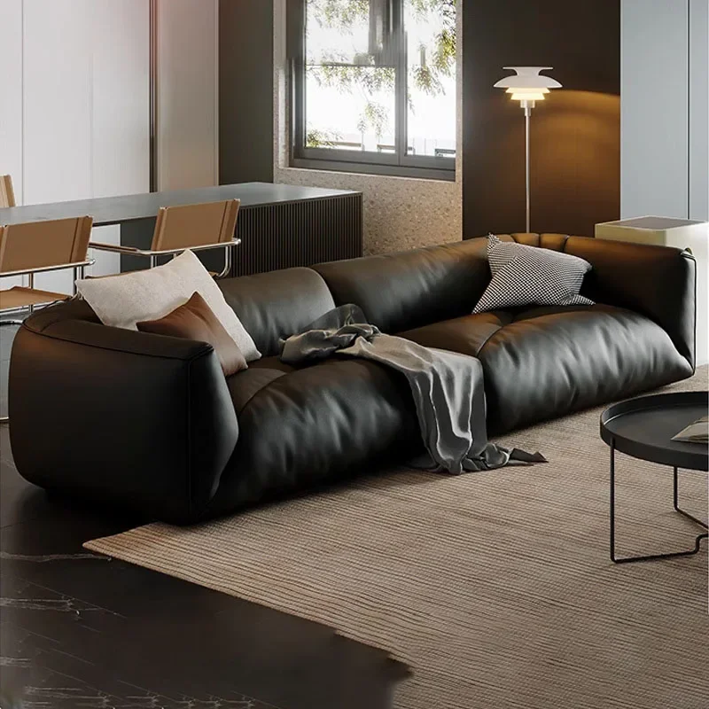 Современные кожаные диваны для гостиной в скандинавском стиле прикроватный