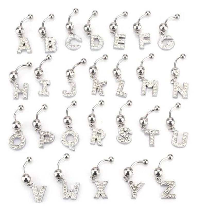 

1pcs Letter Belly Button Rings Navel Piercing Nombril Ear Piercings Navel Earring Metal Belly Piercings Body Jewelry Pircings