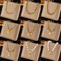 xiyanike 316l stainless steel necklace for women gold color new trends exquisite chic charming birthday fashion jewelry collier