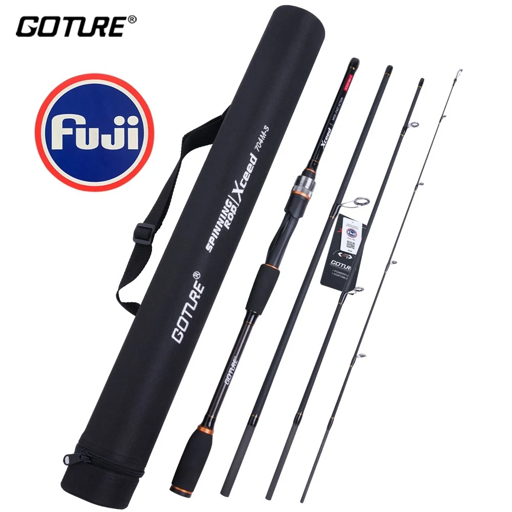 

Goture Xceed II Japan Fuji Guide Ring Travel Fishing Rod 1.98m 2.1m 2.4m 2.7m 3.0m 30T Carbon Casting / Spinning Rod with Case