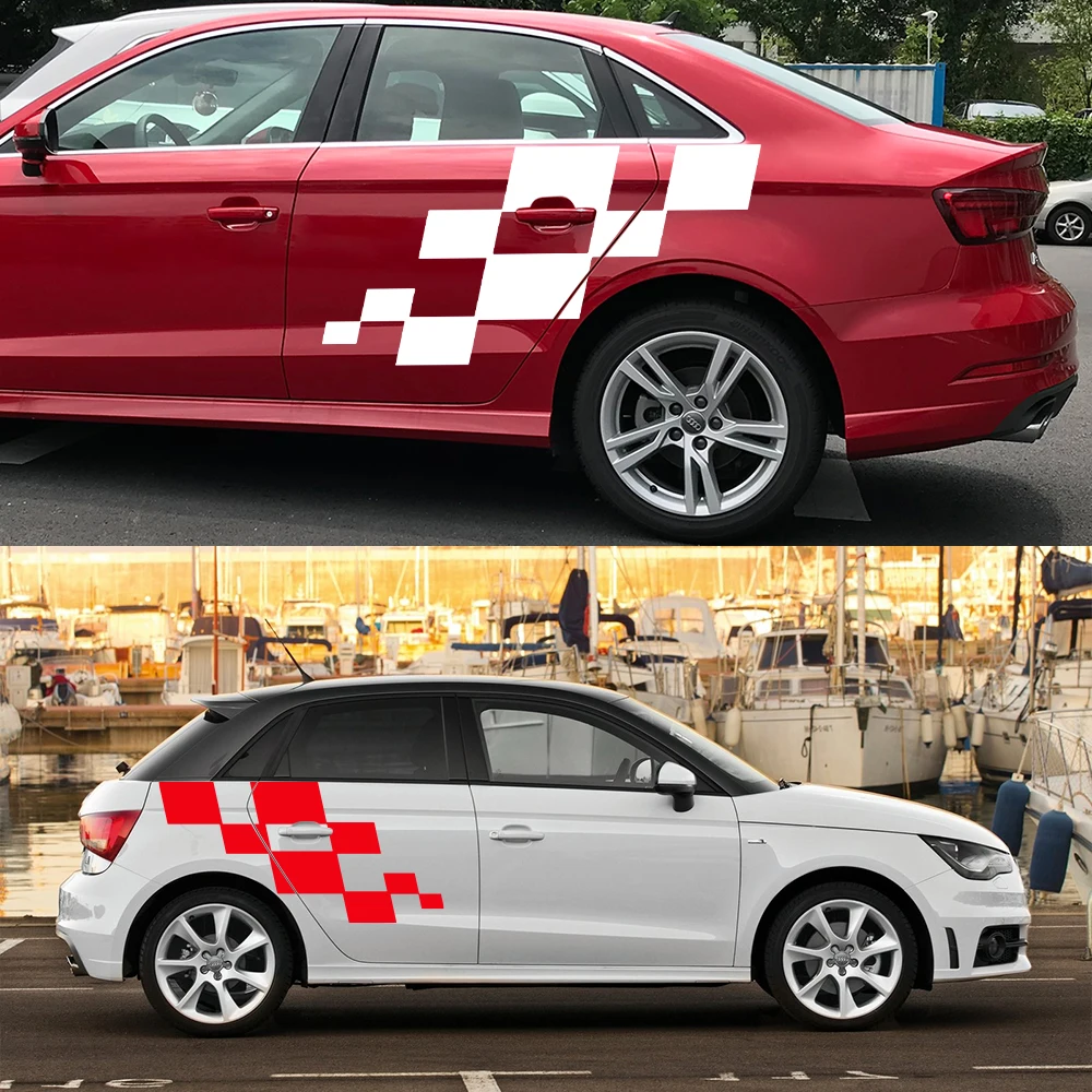 Наклейка на длинную боковую дверь автомобиля 2 шт. наклейка для Audi A1 8X GB GBA Sportback