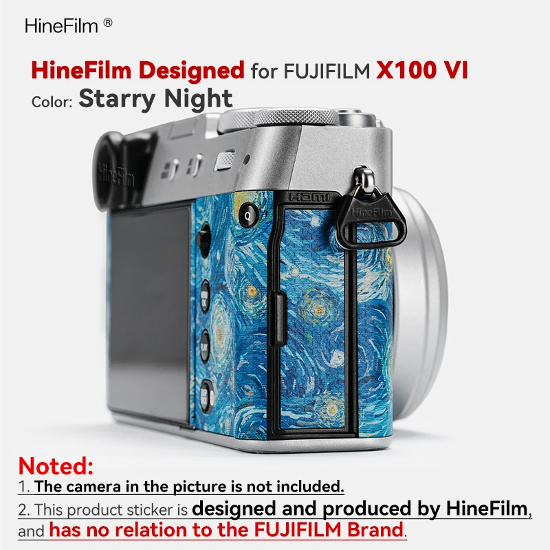 Фото Защитная пленка Hinefilm для камеры Fujifilm X100VI, наклейка-декаль для камеры Fuji X100 VI, защитный чехол-обертка. №4