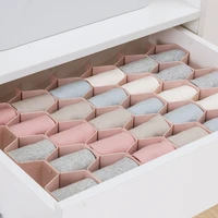 8pcs honeycomb drawer storage partition for underwear panties socks compartment storage plastic sorting box lattice divider