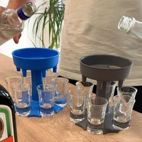 new liquor dispenser 6 shot glass wine whisky beer dispenser holder drinking games tools for christmas home party bar shot glass