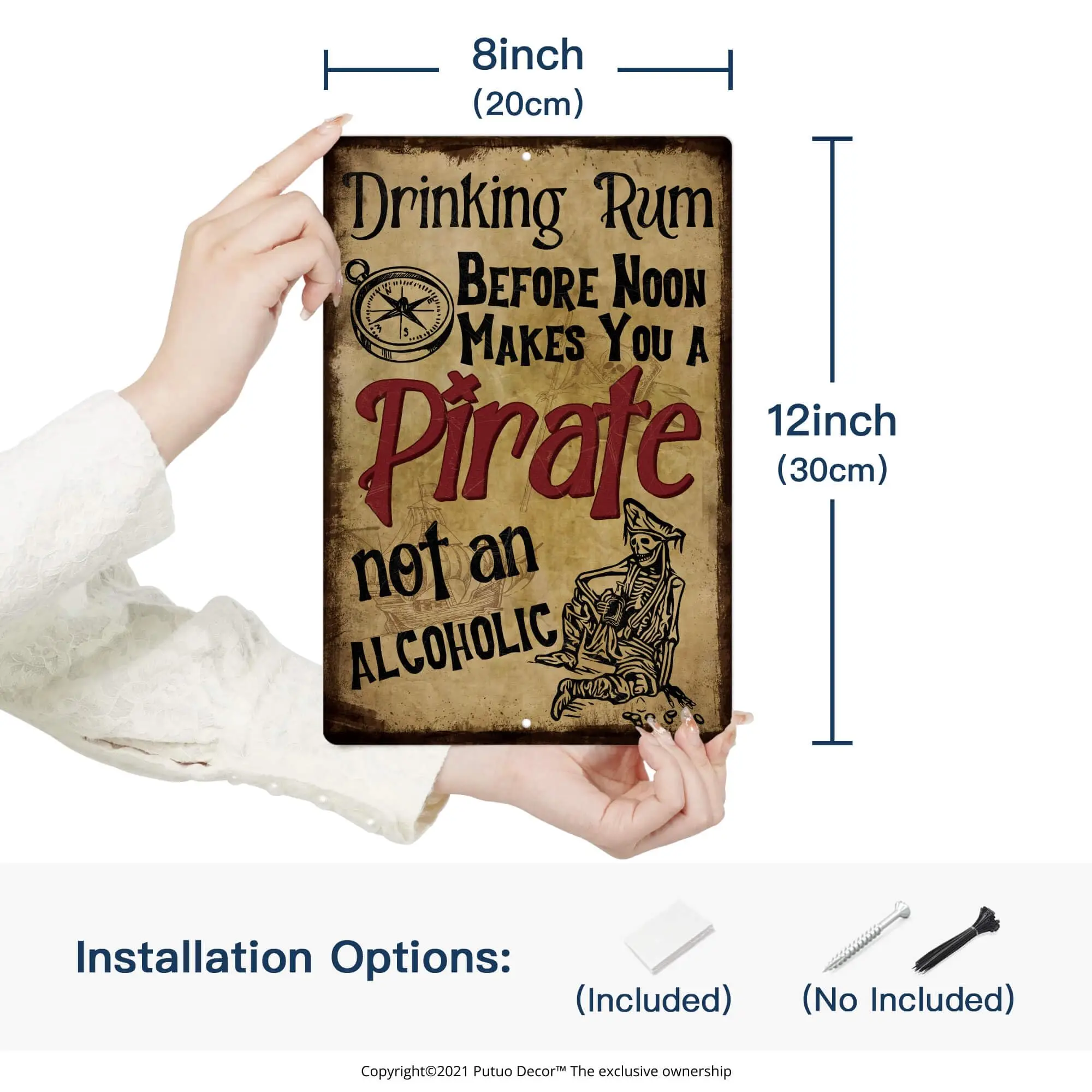 Putuo Decor 1 шт. винтажный спиртовой металлический жестяной знак питьевой ром до