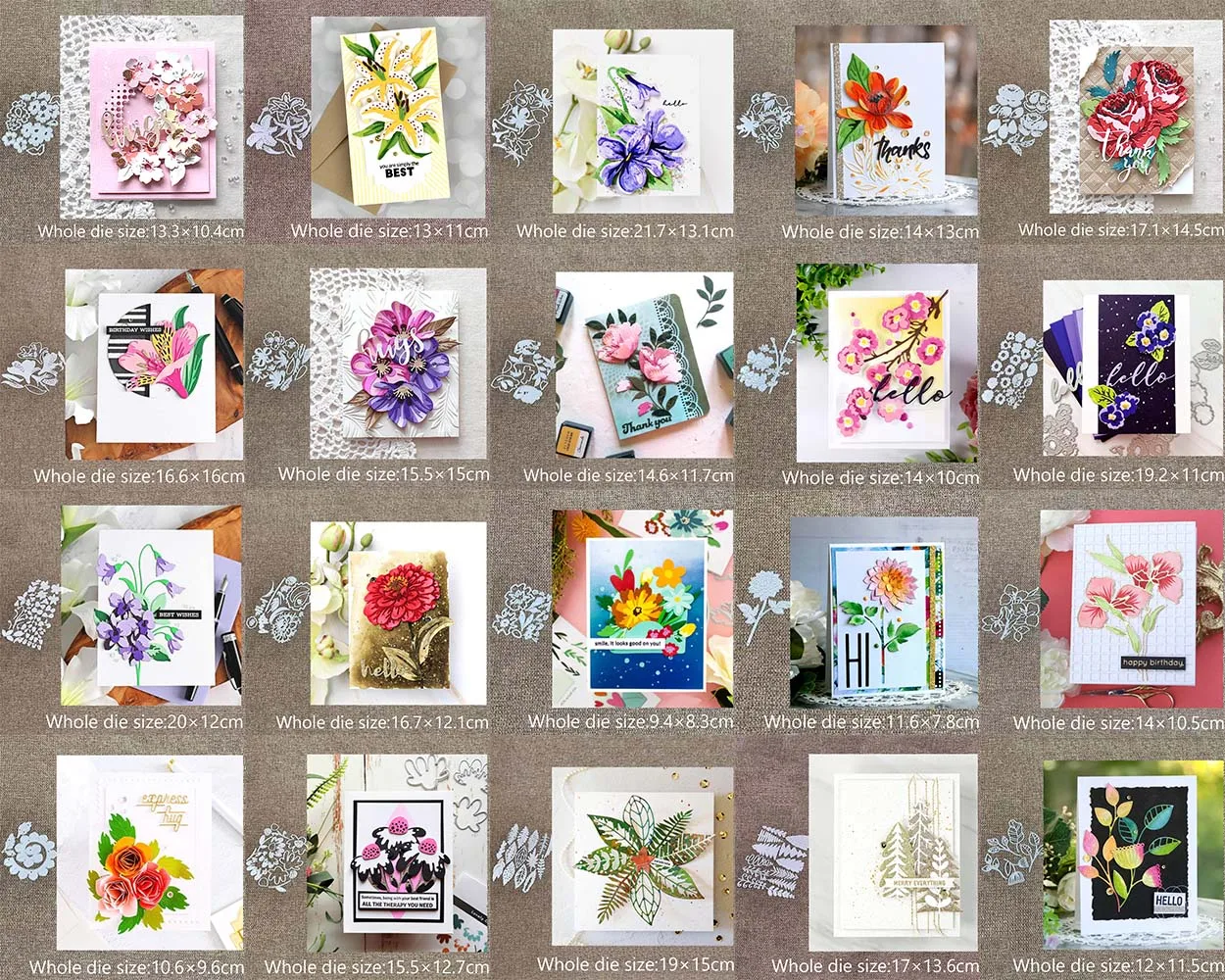 Металлический трафарет XLDesign для рукоделия пресс-формы цветок листья дерево