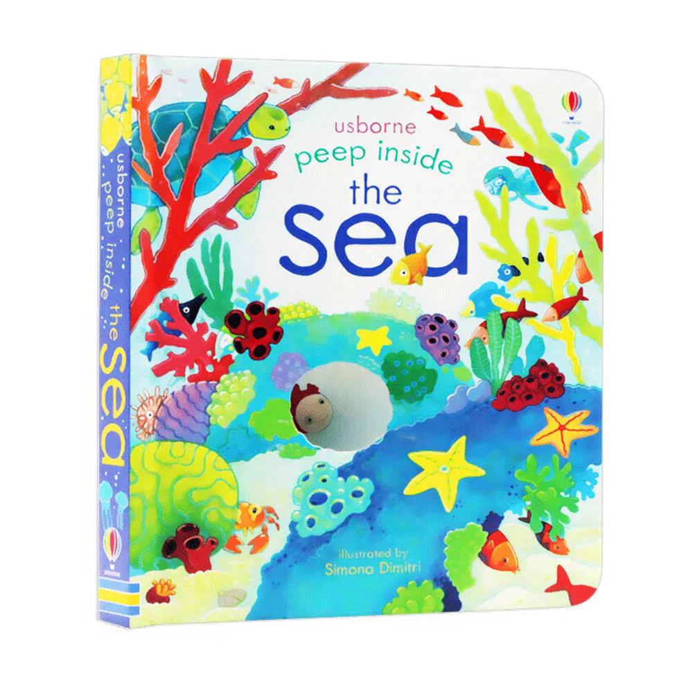 

Peep Inside the Sea in English Educational Flap Picture Books for Baby Children Biological Science Usborne Reading Book