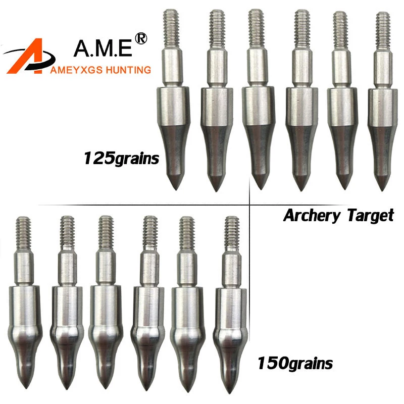 

12Pcs Archery Target Arrowhead Arrow Field 125/150Grain Broadheads Practice Arrow Heads Tips For Shooting Hunting Accessories