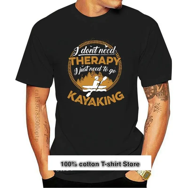 

Camiseta de terapia de kayak para hombre y mujer, camisa divertida de kayak al aire libre, novedad