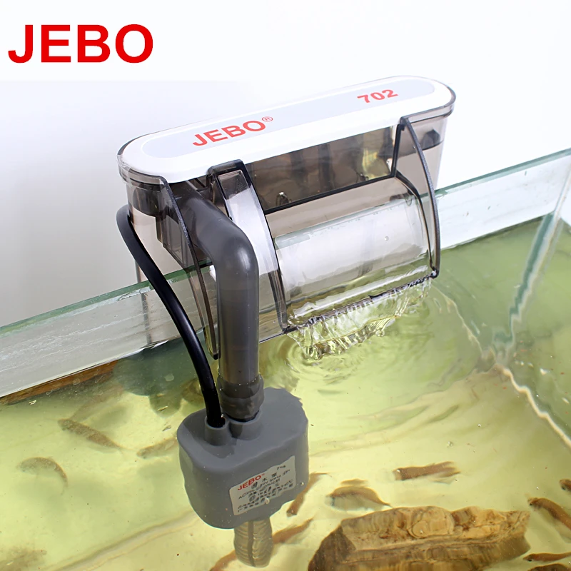 

JEBO External Filter 3W Waterfall Aquarium Filter Pump Tank Wall Hanging Aquarium Surface Skimmer Increase Oxygen 702