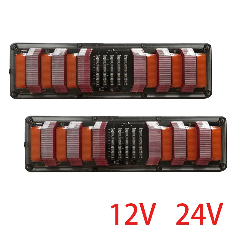 

12V/24V Waterproof Car Truck LED Rear TailLight Warning Lights Rear Lamp Flow Steering brake reversing traffic fog lamp.