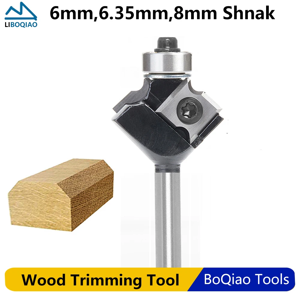 

1 шт., сменные угловые фрезы для работ по дереву, 6 мм, 6,35 мм, 8 мм