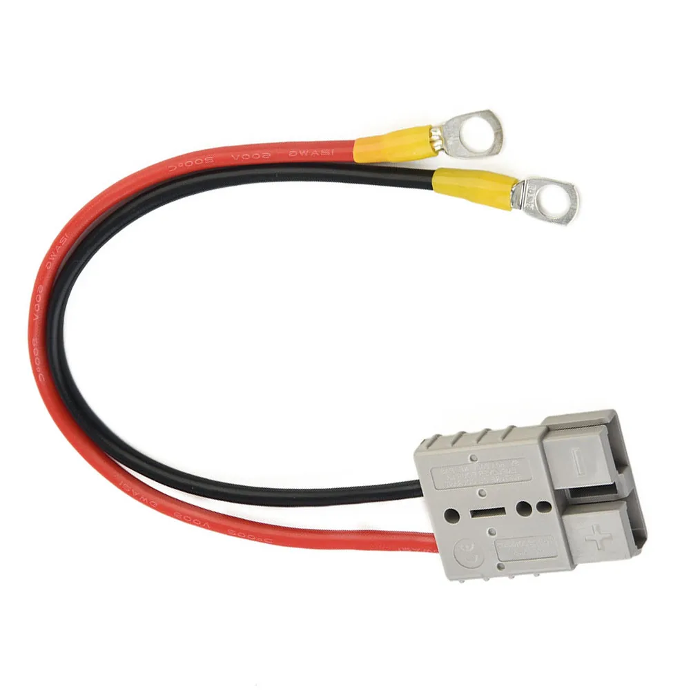 

12AWG 50Amp Connector For Anderson Plug Extension Cord Lead To Lug M8 Terminal Battery Charging Connector Cable 30/50/100cm