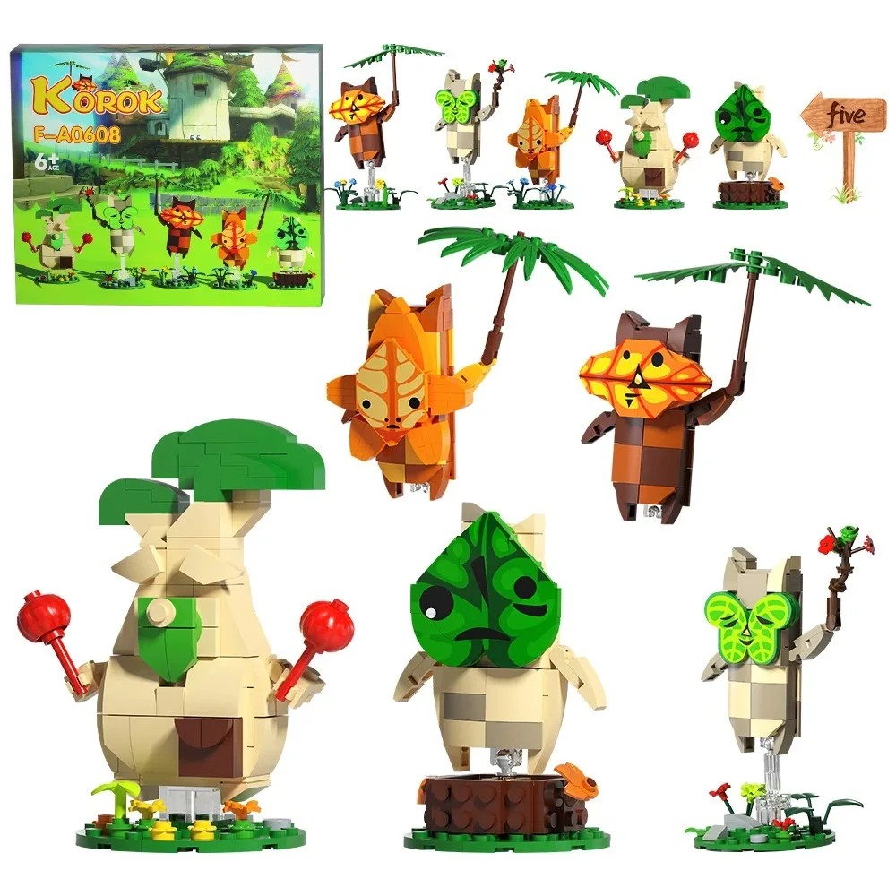 Gobricks Moc Zeldaed Yahaha Korok набор строительных блоков руины Guardian Keglo Seeds игровые фигурки