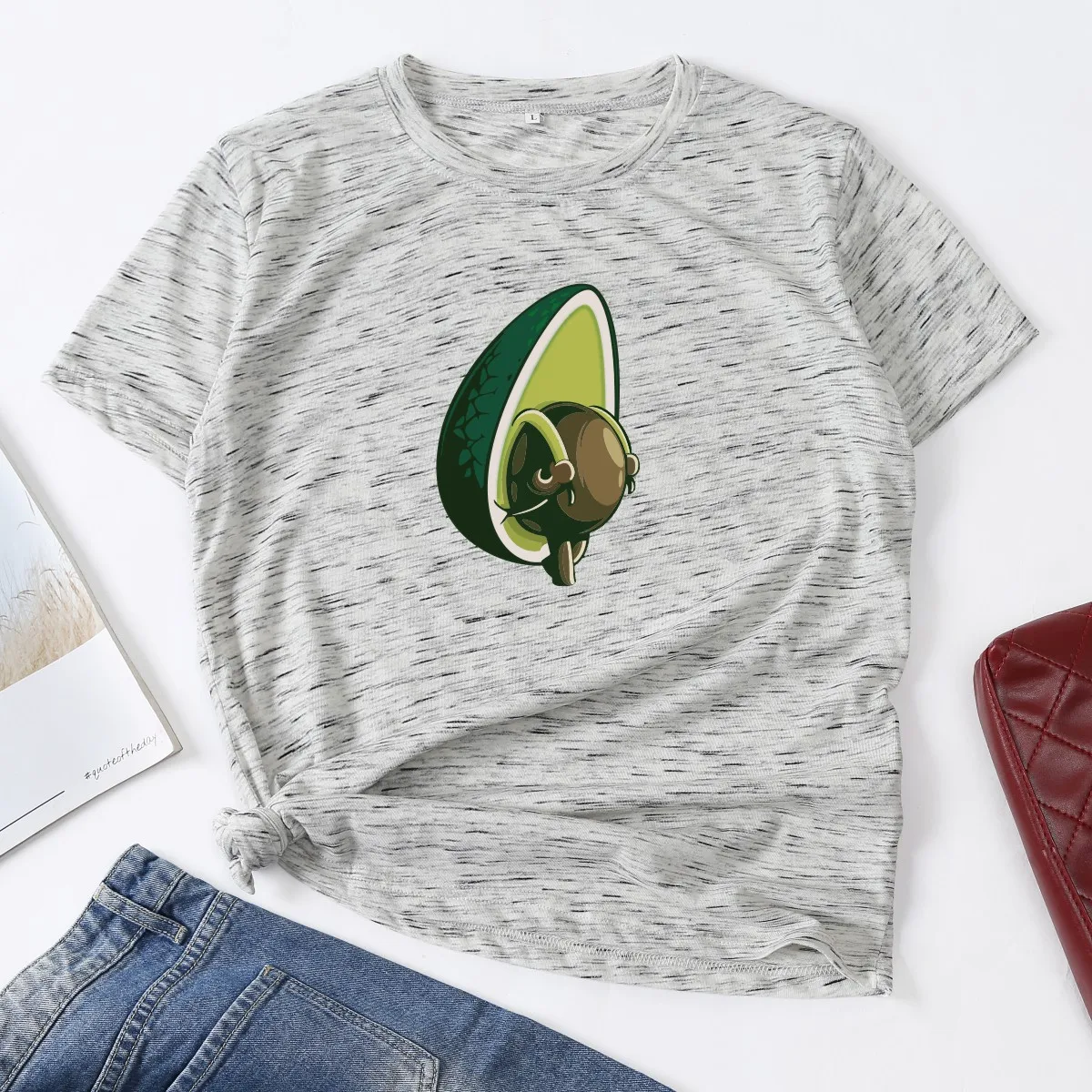 Вегетарианская женская футболка с изображением авокадо Foodie футболки коротким