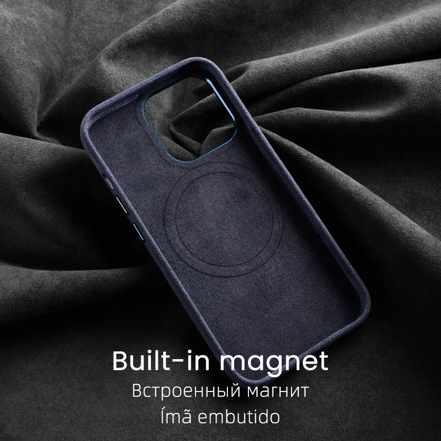 Magnetic Wireless Charge Case Luxury Alcantara Leather Supercar Shockproof Phone Case Cover For IPhone 12 13 14 Pro Max 