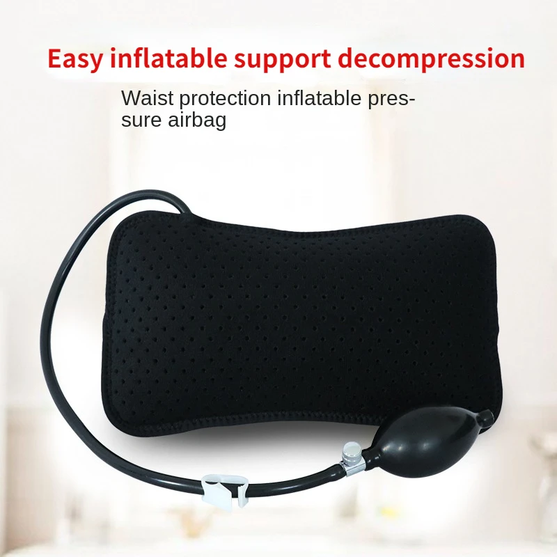 

Inflatable Lumbar Support Cushion Portable Neck Shoulder Posture Correct Massage Pillows Orthopedic Design For Back Pain Relief