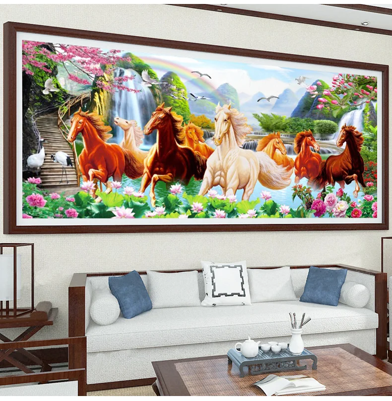 

5D DIY Diamond Embroidery Animal Horse Needlework Diamond Painting Full Drill Handicraft Art Kit Home Decoration Holiday Gift