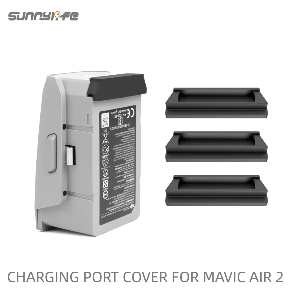 

Sunnylife 3 шт. зарядное устройство для аккумулятора защита порта силиконовая Пылезащитная Заглушка Крышка для DJI Mavic Air 2 / DJI Air 2S Аксессуары