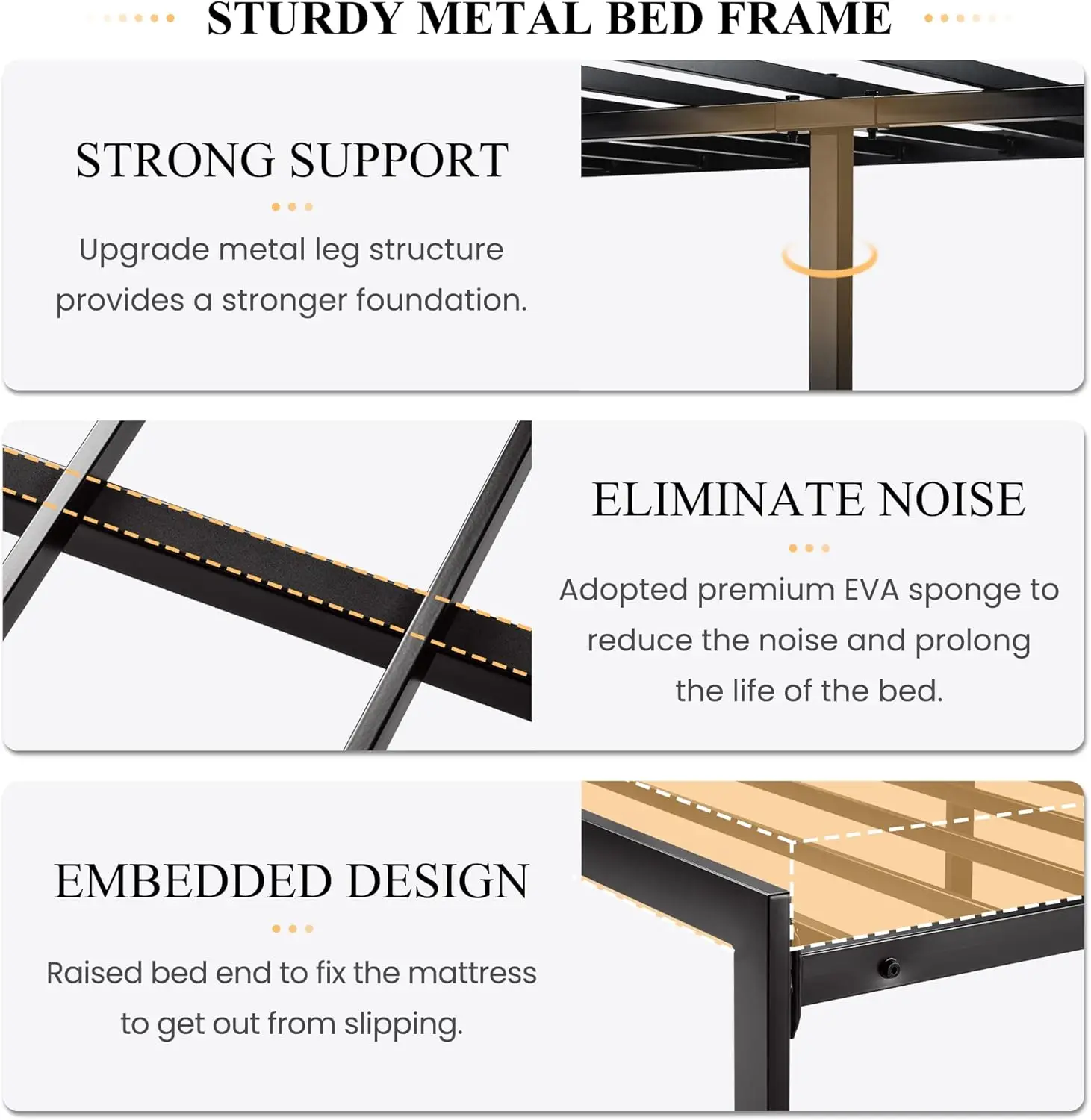 Каркас кровати размера king-size с мягким изголовьем кровати-платформы