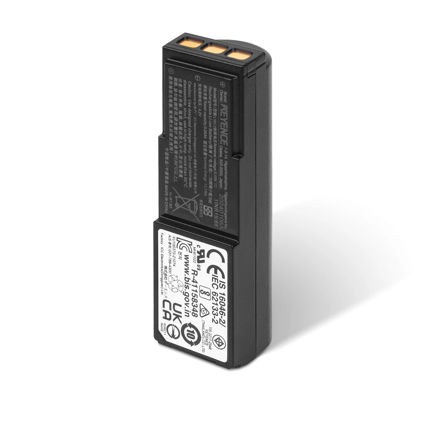 Фото Для аккумулятора Keyence BT-B5, 3,6 В, 3350 мАч, удобный терминал серии BT-W300/W200/W370GC, совместимый с LIBC2 №3