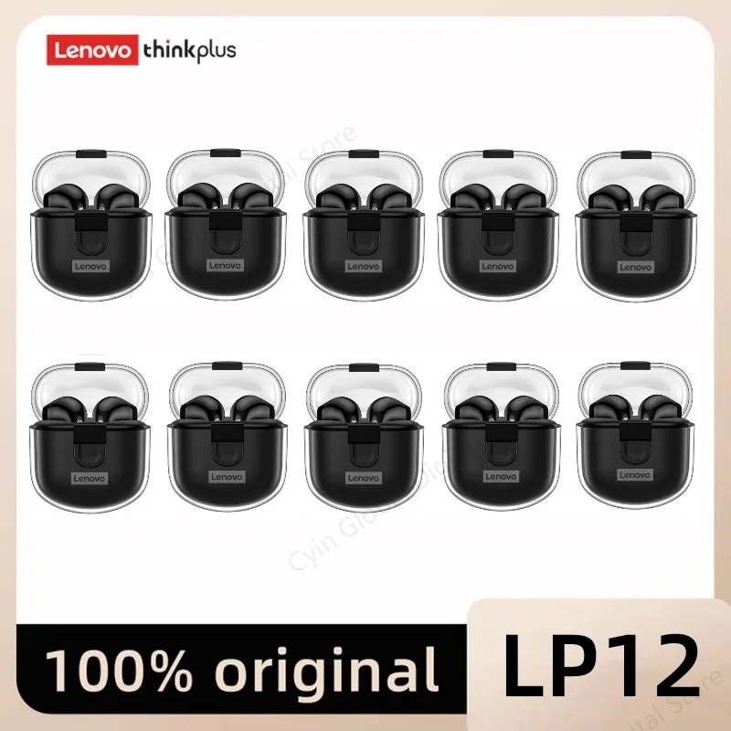 

Lenovo LP12 Wireless Bluetooth Headset Game Low Latency Earbuds HIFI Stereo Headphones Sports Earphones 5/10 Pieces Wholesale